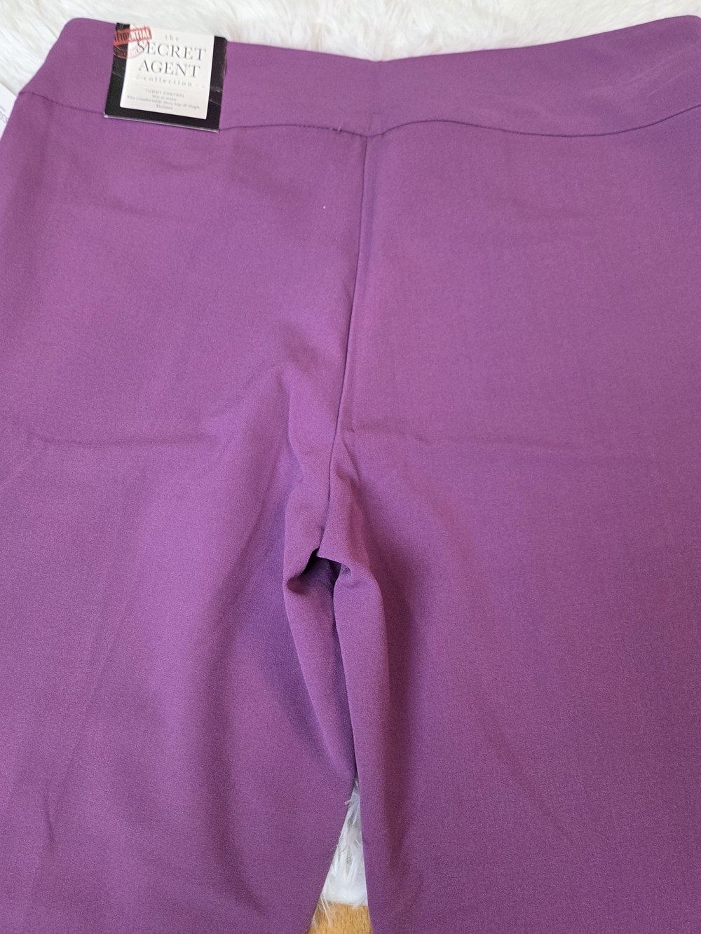 Purple Tummy Control Pull-On Trousers - Picture 4 of 4